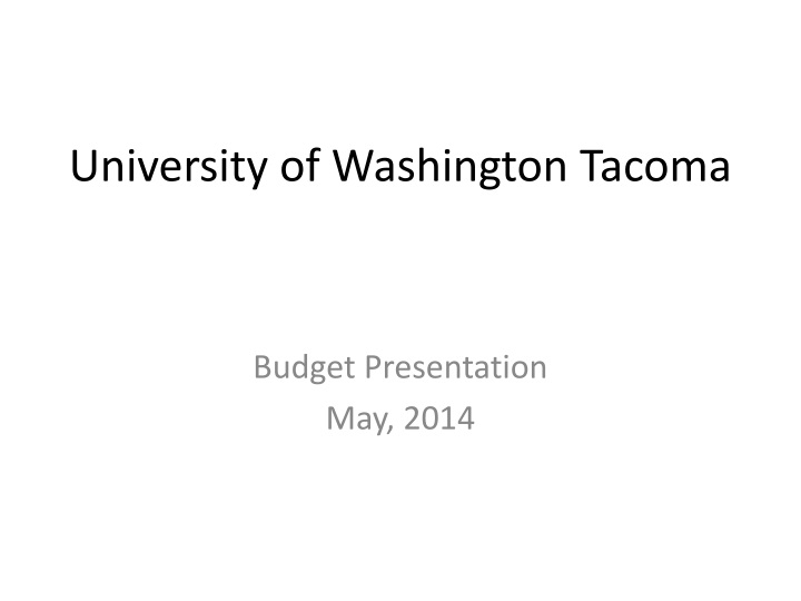 university of washington tacoma