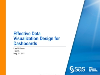 Effective Data Visualization Design for Dashboards