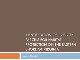 Identification of Priority Parcels for Habitat Protection on the Eastern Shore of Virginia