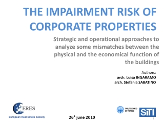 the impairment risk of corporate properties