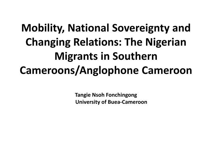 mobility national sovereignty and changing