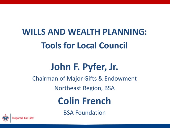 wills and wealth planning tools for local council