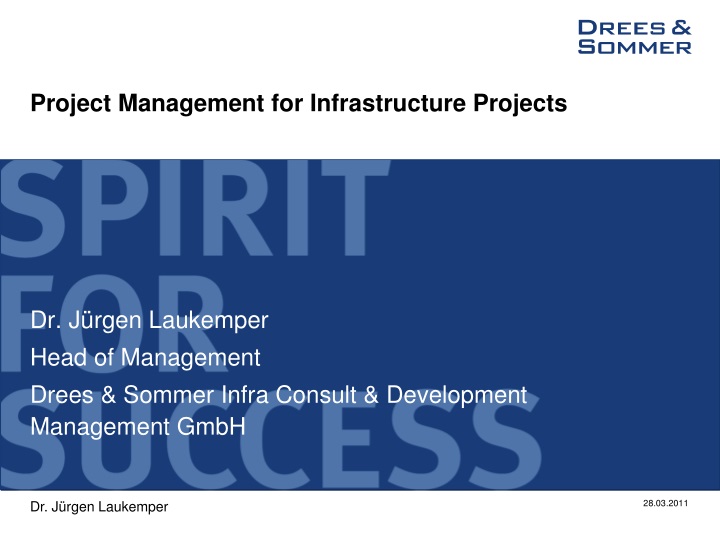 project management for infrastructure projects