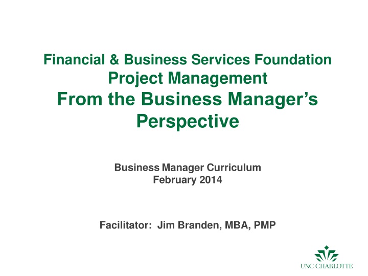 financial business services foundation project