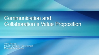 Communication and Collaboration`s Value Proposition