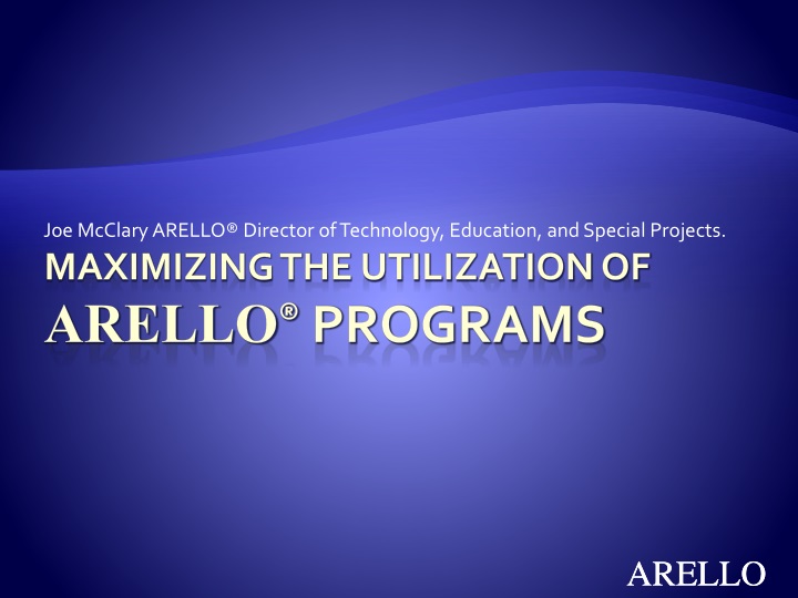 joe mcclary arello director of technology education and special projects