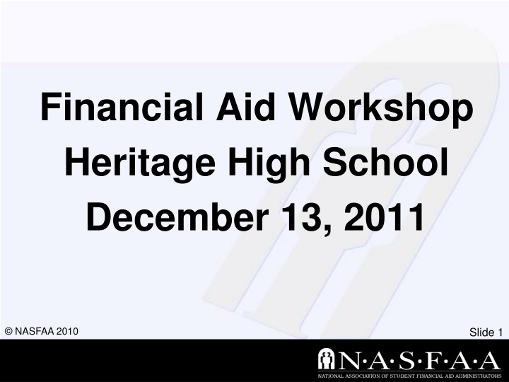 financial aid workshop heritage high school