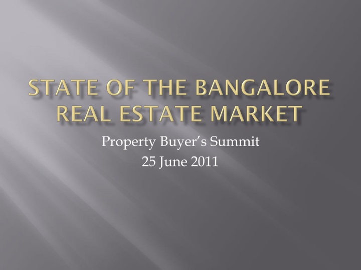 state of the bangalore real estate market