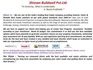 Shivsan Buildwell Pvt.Ltd .