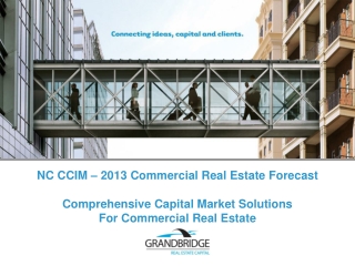 Comprehensive Capital Market Solutions For Commercial Real Estate