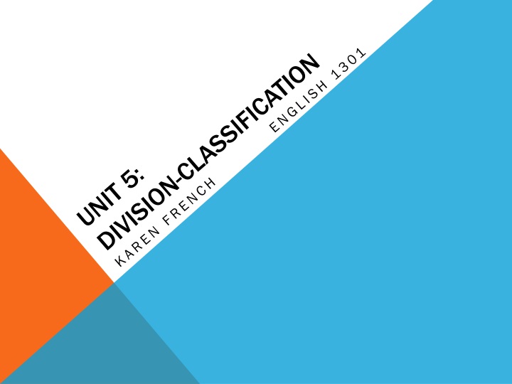 unit 5 division classification