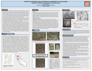 MAPPING THE ABADONED TRAVEL NETWORKS OF THE COMMUNITY OF LAKE CALIFORNIA