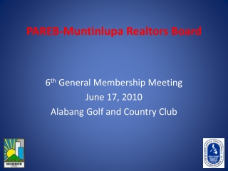 PAREB- Muntinlupa Realtors Board