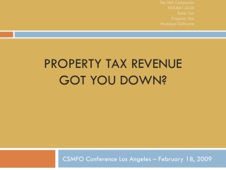 Property Tax Revenue Got you down?