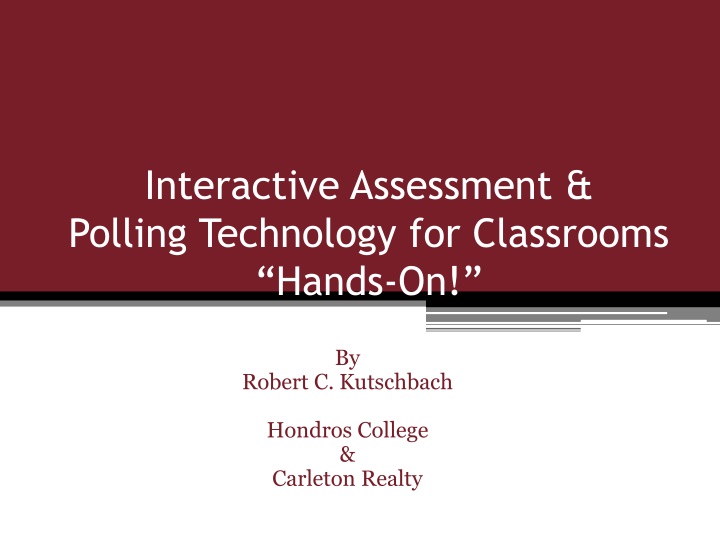 interactive assessment polling technology for classrooms hands on