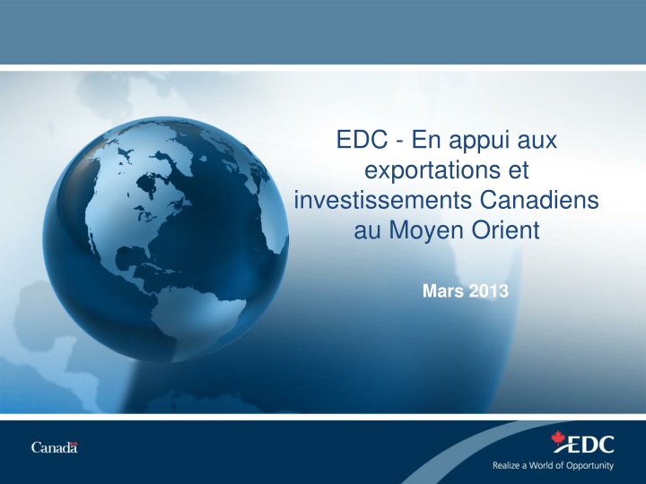 edc en appui aux exportations et investissements canadiens au moyen orient