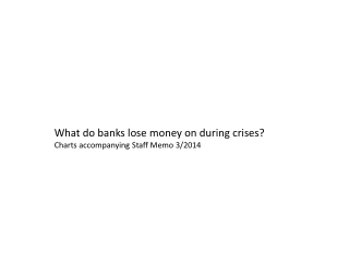 What do banks lose money on during crises? Charts accompanying Staff Memo 3/2014