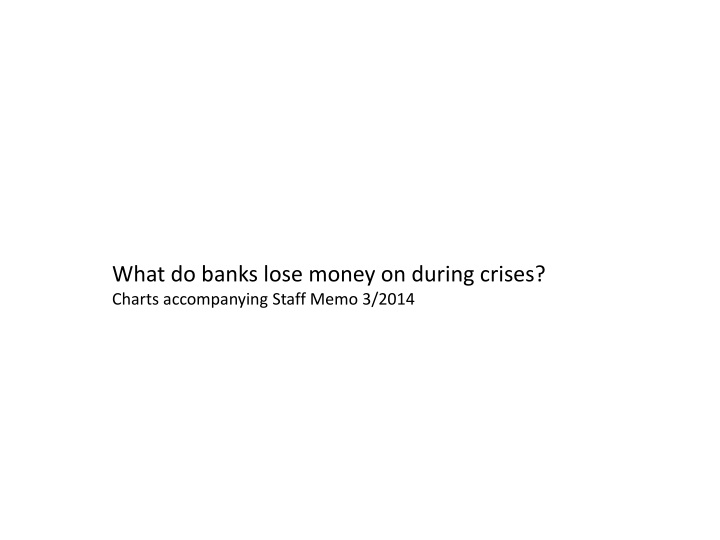 what do banks lose money on during crises charts