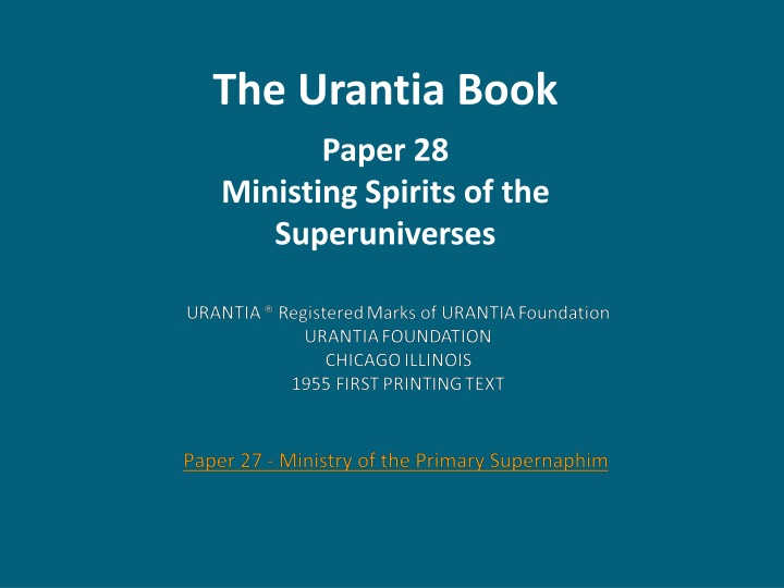 the urantia book