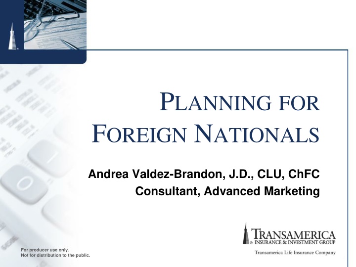 planning for foreign nationals