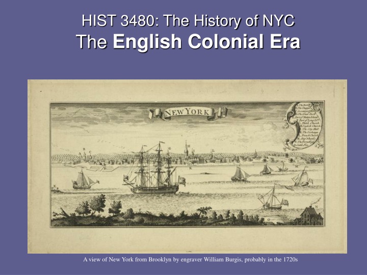 hist 3480 the history of nyc the english colonial era