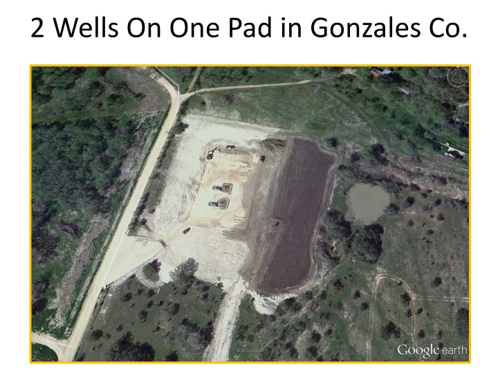 2 wells on one pad in gonzales co