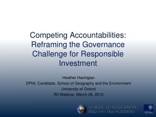 Competing Accountabilities: Reframing the Governance Challenge for Responsible Investment