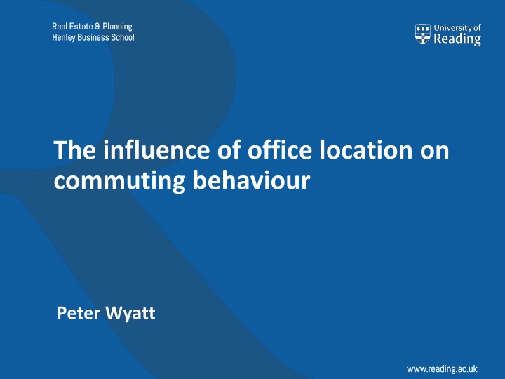 the influence of office location on commuting behaviour