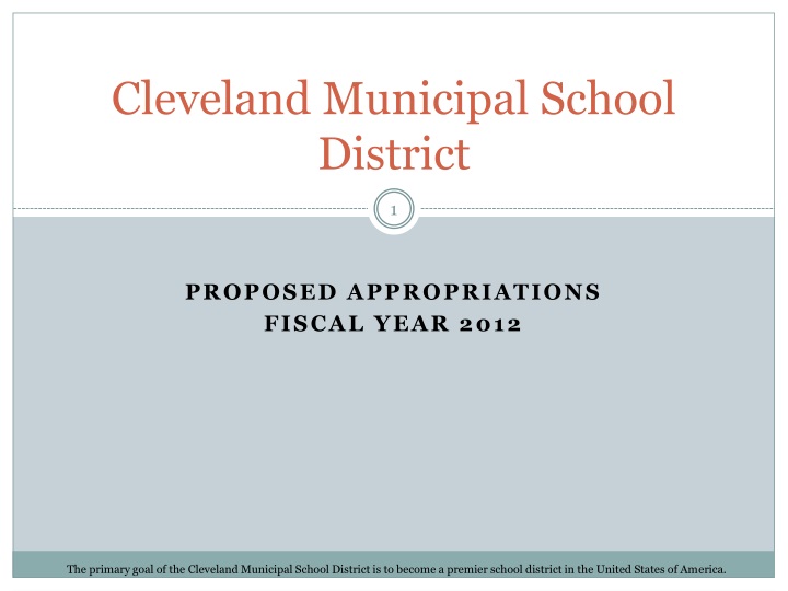 cleveland municipal school district