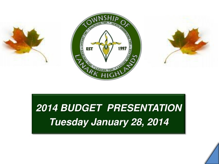 2014 budget presentation tuesday january 28 2014