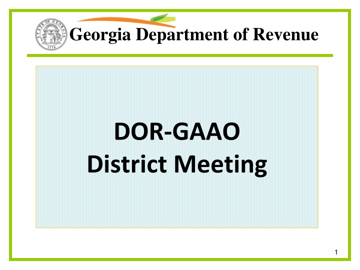 dor gaao district meeting