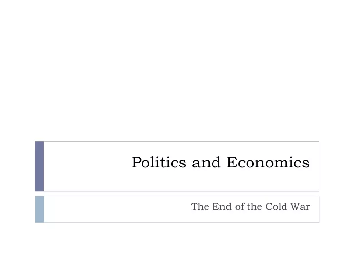 politics and economics