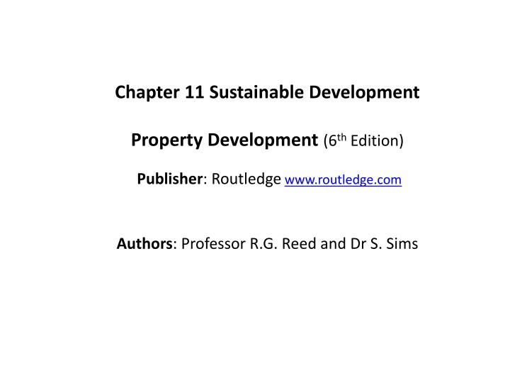 chapter 11 sustainable development property