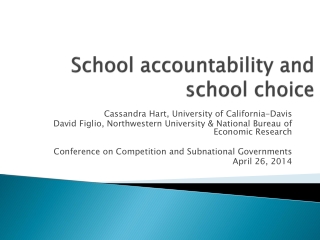 School accountability and school choice