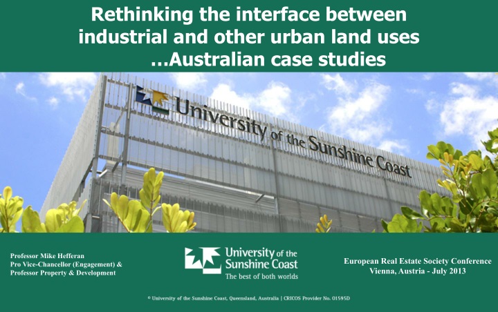 rethinking the interface between industrial and other urban land uses australian case studies