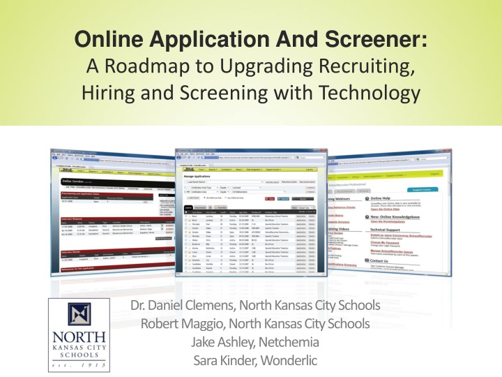 online application and screener a roadmap