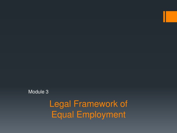 legal framework of equal employment