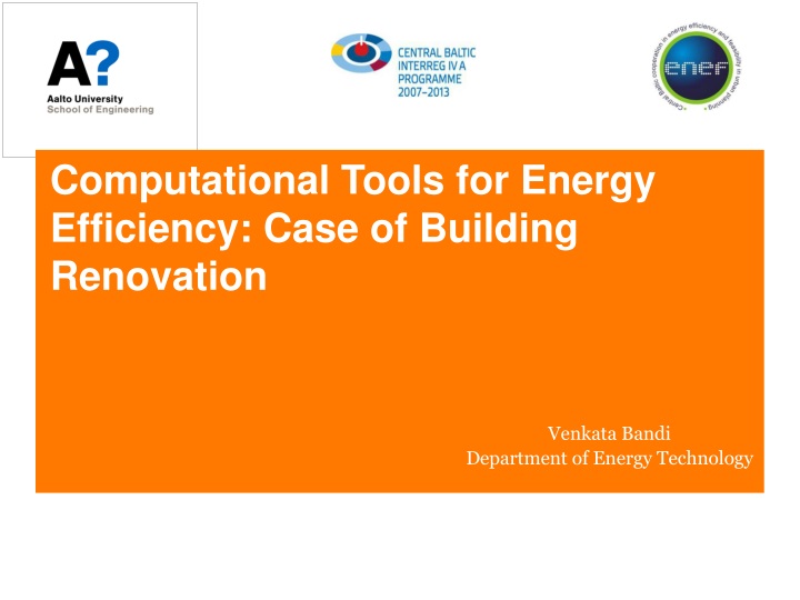 computational tools for energy efficiency case of building renovation