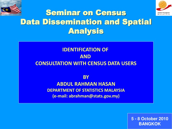 seminar on census data dissemination and spatial analysis