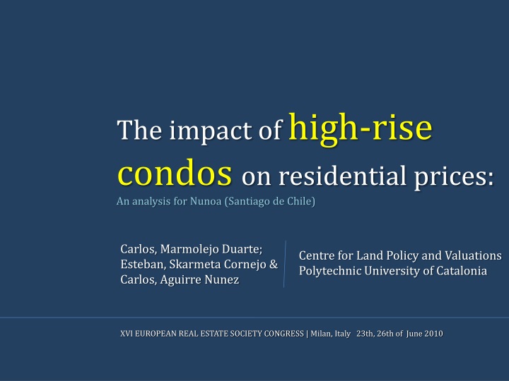 the impact of high rise condos on residential
