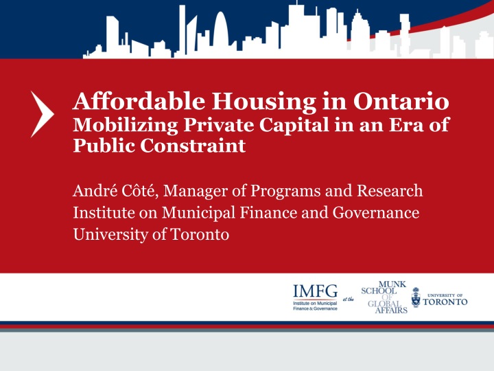 affordable housing in ontario mobilizing private