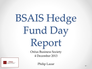 BSAIS Hedge Fund Day Report