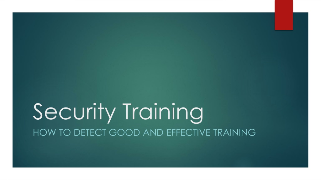 PPT - Security Training PowerPoint Presentation, free download - ID:1526039