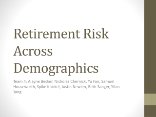 Retirement Risk Across Demographics