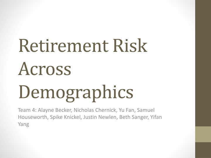 retirement risk across demographics