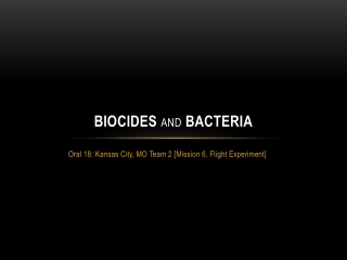 Biocides and Bacteria