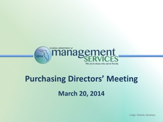 Purchasing Directors’ Meeting March 20, 2014