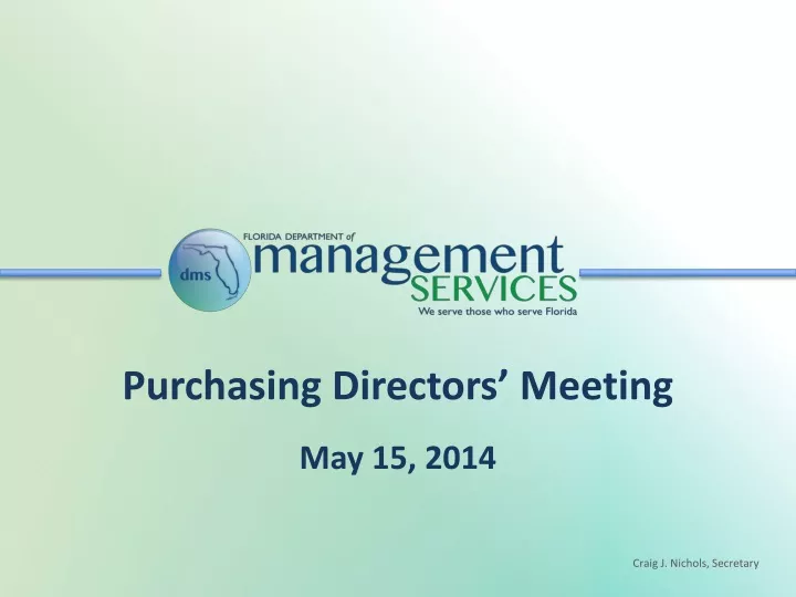 purchasing directors meeting may 15 2014