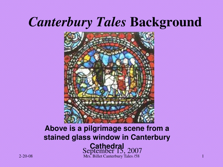 canterbury tales background