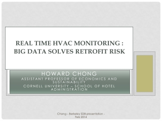 Real time HVAC monitoring : BIG DATA SOLVES RETROFIT RISK